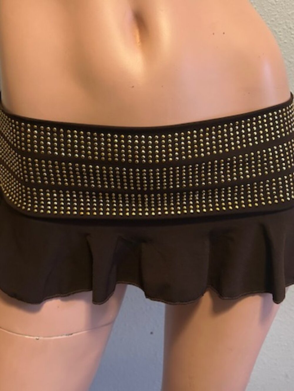 Rave skirt, swimsuit cove up, Y2K, Low ride mini skirt. medium new